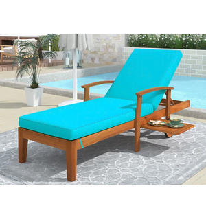 SALON EN BOIS BOIS DE TECK AVEC COUSSIN MER BLEUE FABRIQUÉ EN INDONÉSIE - Product Image 5