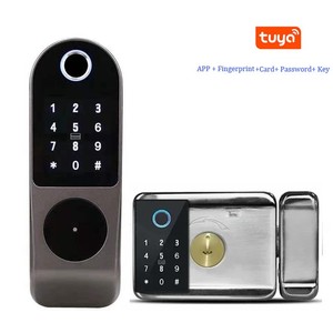 Serrure intelligente Serrure numérique Serrure en alliage de zinc Empreinte digitale Carte RFID Accès par code PIN Clé mécanique Application Tuya <span class=keywords><strong>WiFi</strong></span> Application TTlock Télécommande - Product Image 5
