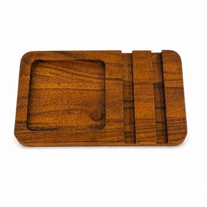 Organizador de Escritorio Ecológico de Madera con Soporte Móvil, Bandeja de Madera de Mango para Teléfono, Llaves y Accesorios, Apto para Lavavajillas - Product Image 1