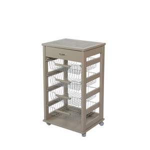 Top-Performance Beech Utility Cart With <b>Drawer</b> And Ceramic Or Wooden Top - For Elegant <b>Settings</b> - Product Image 1