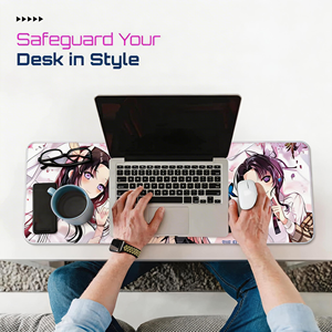 XXL 8030cm Anime <span class=keywords><strong>Demon</strong></span> <span class=keywords><strong>Slayer</strong></span> Butterfly Girls Extended Gaming Mouse Pad |   Repose-poignet chauffant, surface antidérapante et résistante à l'eau - Product Image 3