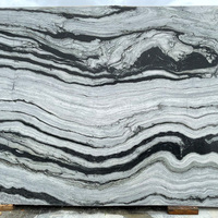 Dalles de marbre Orris Nero Venato, surface polie et adoucie, marbre indien pour comptoirs de cuisine modernes, salles à manger de villas, revêtements de sol