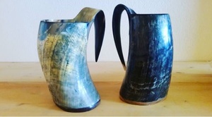 New Arrival Natural Buffalo Horn Tankard Viking Drinking Horn <b>Mug</b> Ceramic Cups <b>for</b> Beer and Wine <b>for</b> Back to School - Product Image 5