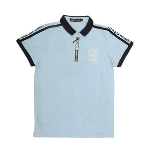 Camiseta Polo de Manga Corta para Niños - Azul Cielo - Product Image 1