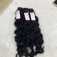 Tekstur baru semua kutikula mentah alami laut bergelombang pakan 100% vendor rambut Virgin tidak kusut rambut manusia Vietnam lembut
