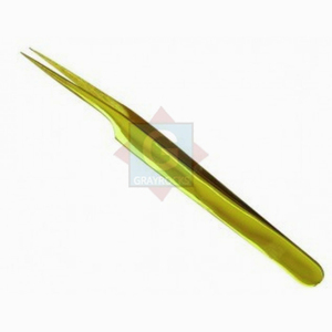Pinzas de pestañas de la mejor calidad Pinzas de extensión de pestañas de Punta puntiaguda de acero inoxidable Logotipo personalizado - Product Image 2