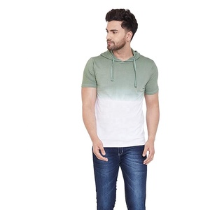 Vente en gros T-Shirt en coton doux et léger pour hommes 100% Tissu tricoté Vêtements décontractés unis avec motif imprimé - Product Image 2