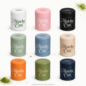 Wholesale Luxury Airtight Moisture-Proof Metal <b>Tin</b> Can Custom Printed Coffee Tea Matcha Containers Tinplate Matcha <b>Tin</b> Cans - Product Image 1