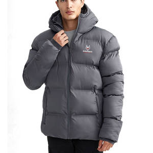 Veste d'hiver matelassée pour homme avec capuche, légère, respirante, col montant, coupe-vent, idéale pour les activités de plein air - Product Image 1