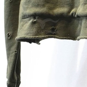 Vêtements décontractés d'hiver de qualité supérieure sweats à capuche en détresse pour adultes nouveauté respirant teint uni avec col à motif solide - Product Image 5