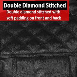 Haute qualité hommes véritable peau de mouton en cuir bouton moteur motard gilet été Streetwear sans manches moto gilets - Product Image 4