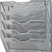 Nuevo Organizador de Oficina de 5 Niveles de Acero al Carbono para Montar en la Pared, con Diseño Desmontable para Escritorio y Detrás de Puertas