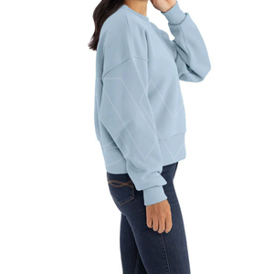 Sudadera de peso pesado para mujer con estampado de letras, sudaderas con capucha sueltas personalizadas de alta calidad, sudadera informal para mujer - Product Image 3