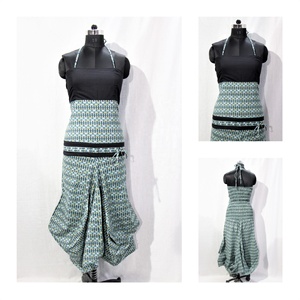 Robe en coton léger pour femmes, design bohème vintage, logo personnalisé, vêtements de plage d'été, top tissé naturel imprimé OEM Y2K - Product Image 2