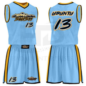 Uniforme de Baloncesto de Verano Unisex de Alta Calidad, Transpirable, Tallas Grandes, Personalizado, Antibacterial, de Secado Rápido, al por Mayor - Product Image 3