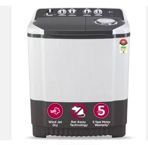 Lavadora de carga superior semiautomática LG de 7 kg con tecnología Wind Jet Dry de 5 estrellas - Product Image 1
