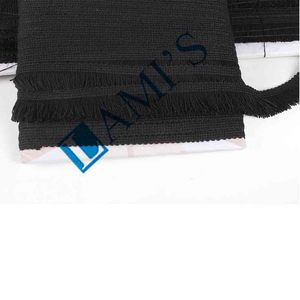 เสื้อคลุมขอบพู่ทำจากวัสดุโพลีเอสเตอร์พร้อมผ้าไหมสีดำสำหรับเสื้อผ้าพู่ลูกปัดทอง - Product Image 2