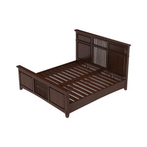 Bán Hot Bardugo truyền thống rắn gỗ gụ gỗ nền tảng giường khách sạn sang trọng Vua Kích thước nhà đồ nội thất phòng ngủ Bộ giường gỗ - Product Image 6