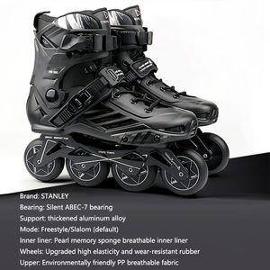 <span class=keywords><strong>Patins</strong></span> <span class=keywords><strong>à</strong></span> <span class=keywords><strong>roulettes</strong></span> de slalom en ligne professionnels pas chers, 4 roues, adultes, coque en polypropylène noir, roulements ABEC-7, roues en PU, <span class=keywords><strong>taille</strong></span> des chaussures <span class=keywords><strong>à</strong></span> <span class=keywords><strong>roulettes</strong></span> - Product Image 5