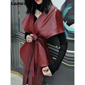 Veste en similicuir vintage surdimensionnée pour femmes et filles, avec logo personnalisé, capuche, manteau d'hiver rembourré en polyester, fourrure, grande taille, PU uni - Product Image 4