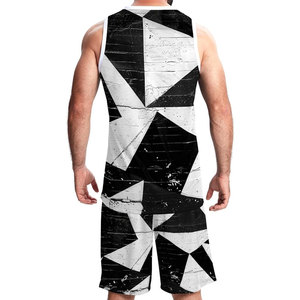 Nouveaux uniformes de basketball respirants pour hommes grandes tailles, ensemble complet, maillot personnalisé, anti-bactérien, séchage rapide, sublimation, logo frontal - Product Image 2