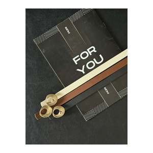 3-Piece Design Buckle <b>Women's</b> Belt, <b>Jacket</b> Belt, Shirt Belt, Dress Belt - Black-Tan-Beige - Product Image 4