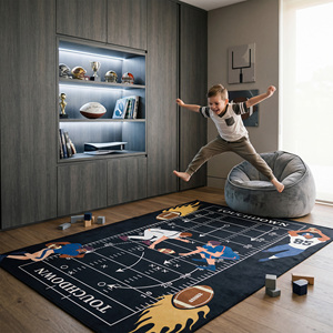 Alfombra de Juego de Fútbol Roma para Niños, Alfombra Deportiva Interactiva, Impresa Digitalmente, Antideslizante, para Sala de Juegos, Dormitorio, Alfombra Educativa, OEM, ODM - Product Image 2