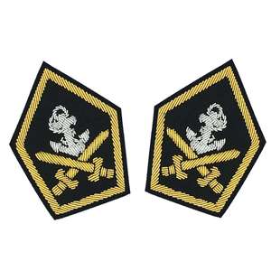 Best Quality Handmade Embroidery 3D Bullion Wire Custom Size & Shape <b>Pin</b> on Badges New Style Embroidered for Sale - Product Image 3