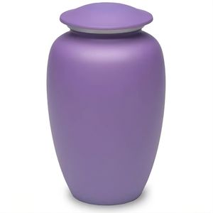โกศใส่เถ้ากระดูกสีม่วงเคลือบด้านโลหะพร้อมของรักการเก็บรักษาขี้เถ้าดีไซน์เรียบง่าย - Product Image 1