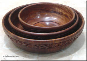 Juego de cuencos de madera antiguos hechos a mano, vajilla minimalista duradera, cuencos, Cocina Para el hogar, esencial y decorativo, superventas - Product Image 2