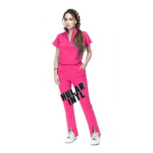 Conjunto de uniformes de Enfermería de manga corta de LICRA impermeable, uniformes de enfermera de Hospital Médico, tops de alta visibilidad, traje de hospital - Product Image 5