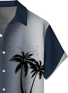 Venta al por Mayor de Nuevas Blusas Hawaianas de Verano para Hombre, Camisas con Estampado Playero de Secado Rápido, Tops de Manga Corta para Hombre - Product Image 3
