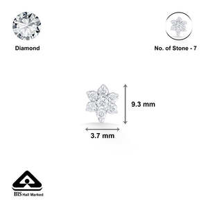 Stainless Steel Children's <b>Nose</b> <b>Ring</b> with Crystal Ball-Zircon <b>Nose</b> Piercing Jewelry - Product Image 5