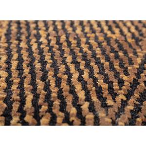 Tapis Uvenuti à motifs géométriques en laine et soie de bambou noué à la main en gris et noir pour usage domestique - Modèle (1757) - Product Image 3