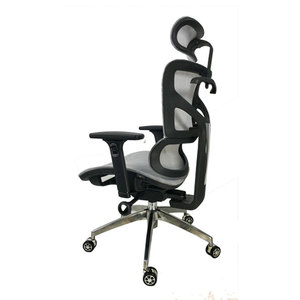 เก้าอี้สำนักงาน HOGVP031 รุ่น Ergonomic Spirit Modern ดีไซน์ยกได้ ปรับพนักพิงศีรษะได้ โครงโลหะโครเมียม หุ้มหนัง PU อะลูมิเนียม เหมาะสำหรับใช้ในโรงเรียนและโรงพยาบาล - Product Image 3