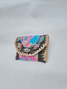 Bolso de Mano Tipo Clutch de Primera Calidad con Bordado de Cuentas y Hilo, Bolso de Mano Decorativo para Mujer, Elegante para Fiestas - Product Image 6