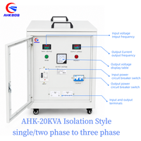 Convertisseur monophasé vers triphasé AHK 10KVA 5KVA 220V vers 380V 220V 50Hz, convertisseur de phase rotatif efficace pour CNC industriel
