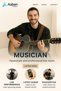 Phát triển trang web nhạc sĩ tùy chỉnh các chuyên gia web giá cả phải chăng cung cấp hiện đại và người dùng hiện diện trang web trực tuyến thân thiện - Product Image 4