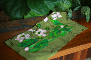 Bufanda elegante hecha a mano para mujer 100% tela de ramio orgánico patrón Floral de alta calidad estilo étnico pintado a mano hecho en Vietnam - Product Image 4