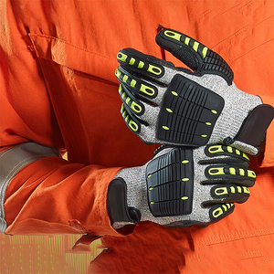 Guantes de trabajo de seguridad para ciclismo resistentes a los impactos TPR resistentes al agua y al viento - Product Image 5