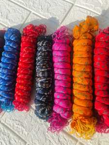 Pure Silk Bandhani Dupatta Traditional Wedding & <b>Bridesmaid</b> Gift Colorful Bandhej Scarf with Tassels Ladi Women Party Favor - Product Image 4