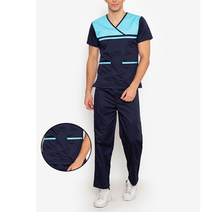 Conjuntos de uniformes de enfermería para uso hospitalario para hombres, venta al por mayor, uniforme médico con Bolsillos y logotipo personalizado - Product Image 5