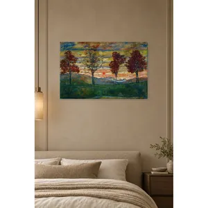 Fida Egon Schiele Quatre arbres au coucher du soleil Impression sur toile - Product Image 5