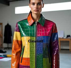 Vestes bomber d'hiver en cuir d'agneau sur mesure pour créateurs de mode avec col montant |   Fournisseur en gros OEM/ODM - Product Image 5