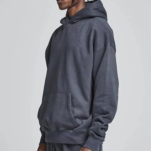 Sudadera con Capucha de Diseño Nuevo, Estilo Urbano, Lavado Ácido, Talla Grande, Vintage para Hombre, Tejido Grueso de Felpa Francesa - Product Image 6