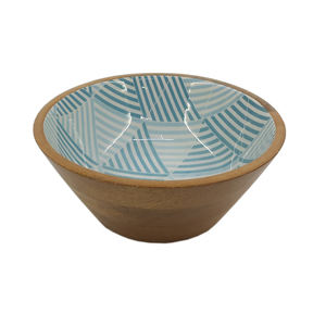Cuenco para servir comida de forma redonda de madera de diseño único, para el hogar y los hoteles acabado esmaltado, vajilla, cuencos para comida y aperitivos - Product Image 2