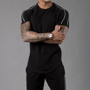 Camiseta de moda de verano personalizada para hombre, nuevo diseño, 100% de algodón, cuello redondo, tejido ligero, diseño sólido, estampado de manga corta - Product Image 4