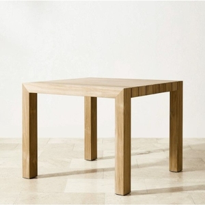 Table à manger carrée traditionnelle d'extérieur en teck Plateau en bois à lattes Pré-commande 1X20 pieds Container Mix Items Annaba Meubles en bois de teck - Product Image 1