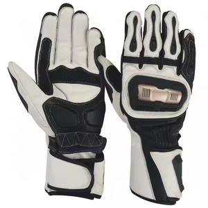 Gants de moto en cuir véritable de conception personnalisée OEM 2025 Gants de course Gants de moto confortables en cuir de mouton à la mode - Product Image 6