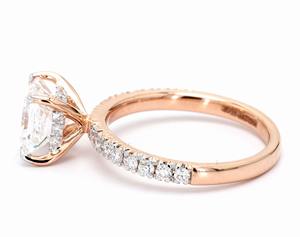 Venta al por mayor Compromiso Boda 2,44 Ct Lab Grown Diamond Princess Cut VVSVS Clarity Certified 14K Rose Gold Ethical Joyería de lujo - Product Image 3